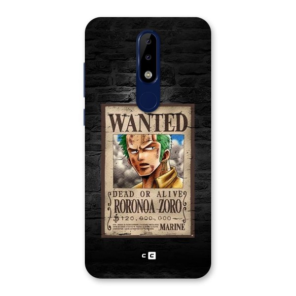 Zoro Wanted Back Case for Nokia 5.1 Plus