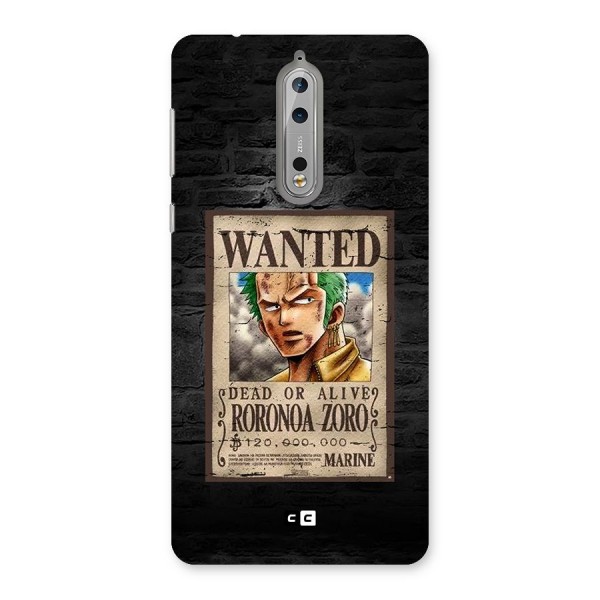 Zoro Wanted Back Case for Nokia 8