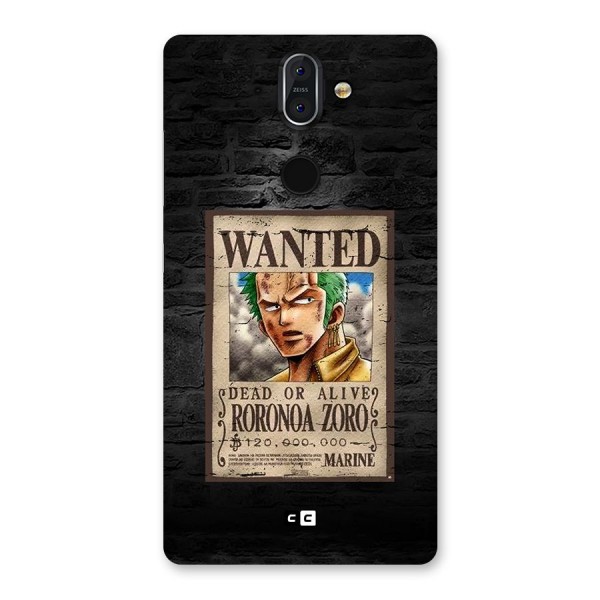 Zoro Wanted Back Case for Nokia 8 Sirocco