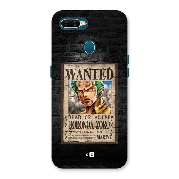 Zoro Wanted Back Case for Oppo A11k