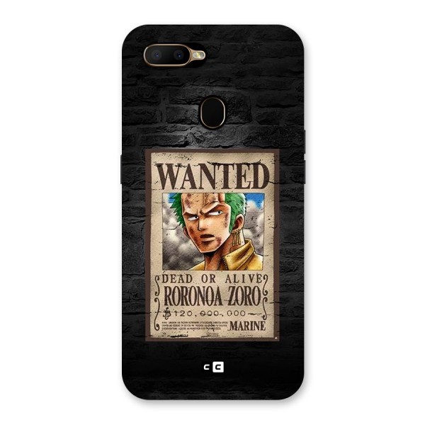 Zoro Wanted Back Case for Oppo A5s