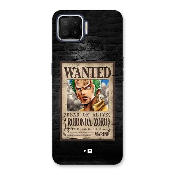 Zoro Wanted Back Case for Oppo F17