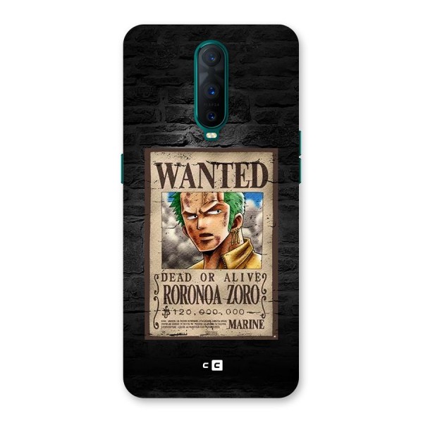 Zoro Wanted Back Case for Oppo R17 Pro