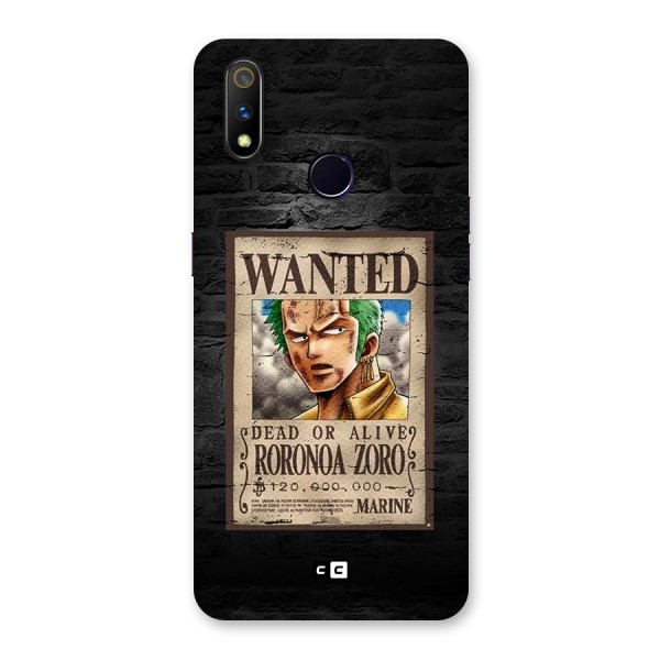 Zoro Wanted Back Case for Realme 3 Pro