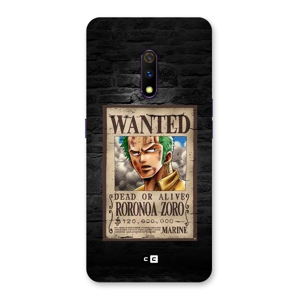 Zoro Wanted Back Case for Realme X