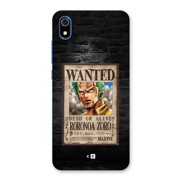 Zoro Wanted Back Case for Redmi 7A