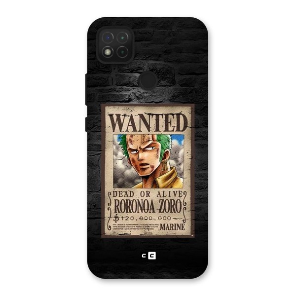 Zoro Wanted Back Case for Redmi 9 Activ