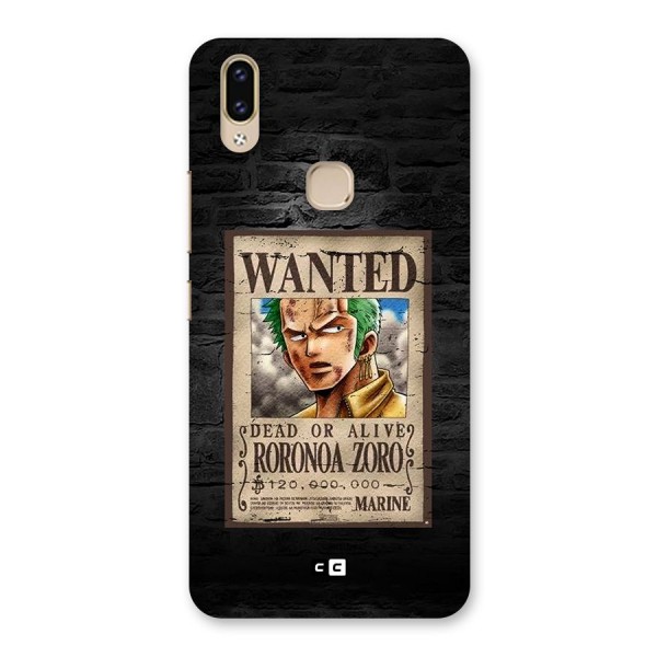 Zoro Wanted Back Case for Vivo V9