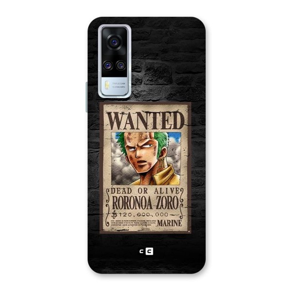 Zoro Wanted Back Case for Vivo Y51