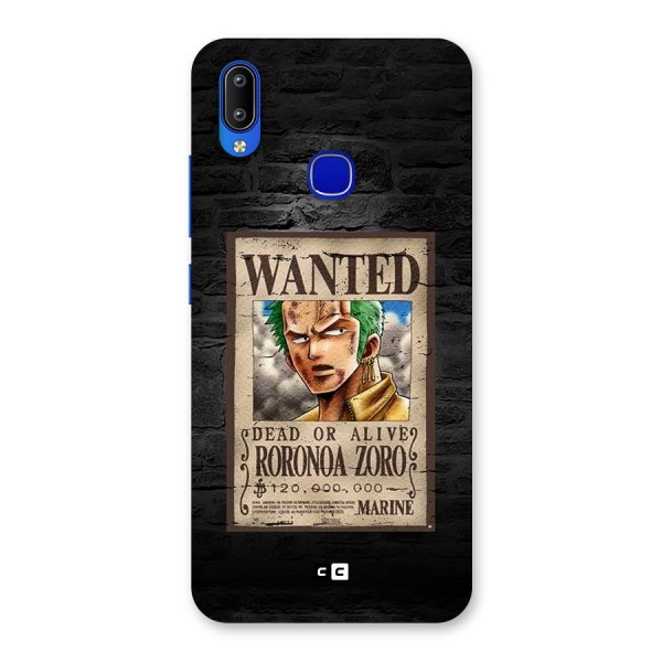 Zoro Wanted Back Case for Vivo Y91