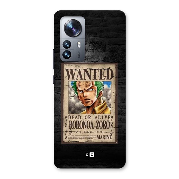Zoro Wanted Back Case for Xiaomi 12 Pro