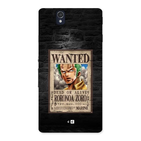 Zoro Wanted Back Case for Xperia Z