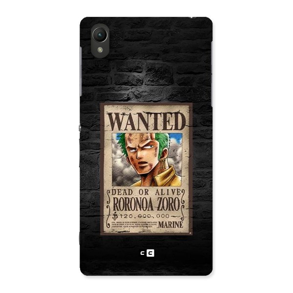 Zoro Wanted Back Case for Xperia Z2