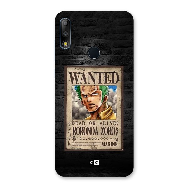 Zoro Wanted Back Case for Zenfone Max Pro M2