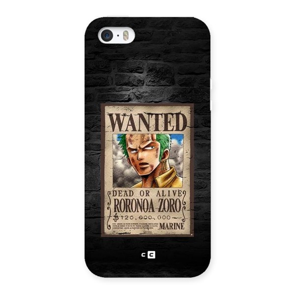 Zoro Wanted Back Case for iPhone 5 5s