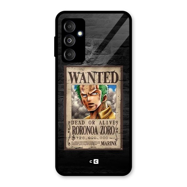 Zoro Wanted Glass Back Case for Galaxy M14 5G