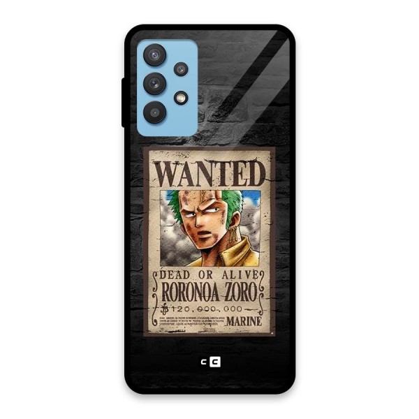 Zoro Wanted Glass Back Case for Galaxy M32 5G