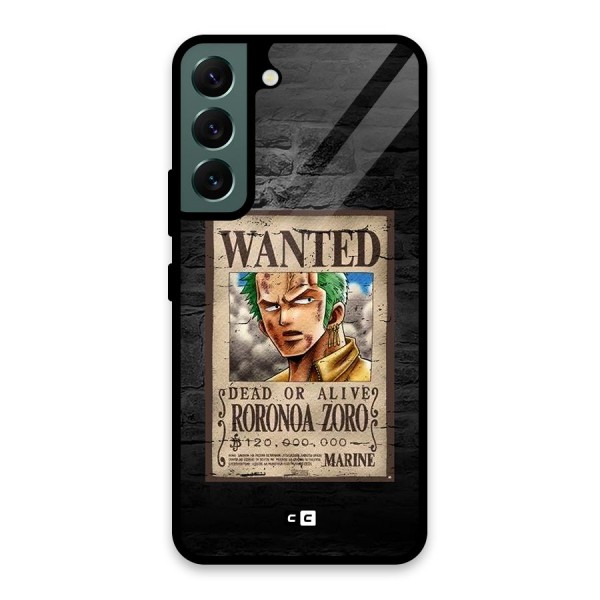 Zoro Wanted Glass Back Case for Galaxy S22 5G