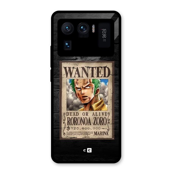 Zoro Wanted Glass Back Case for Mi 11 Ultra