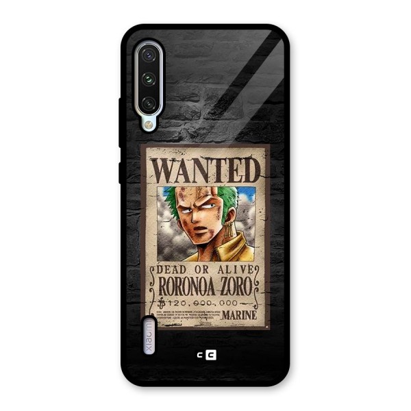 Zoro Wanted Glass Back Case for Mi A3