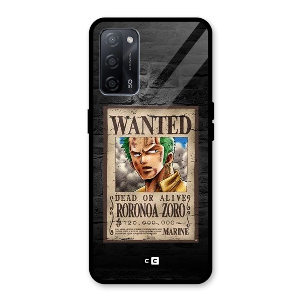 Zoro Wanted Glass Back Case for Oppo A53s 5G