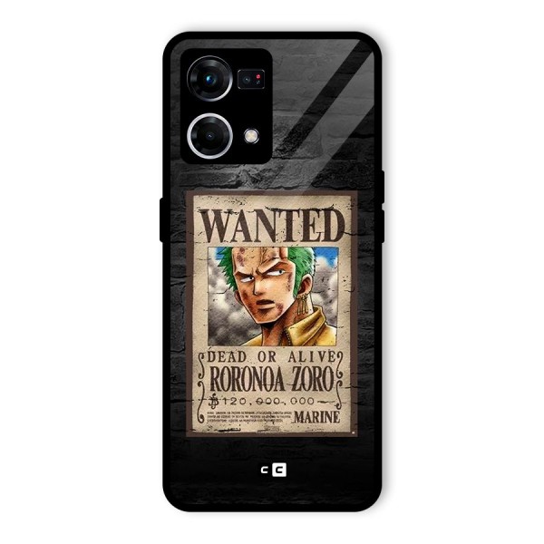 Zoro Wanted Glass Back Case for Oppo F21 Pro 4G