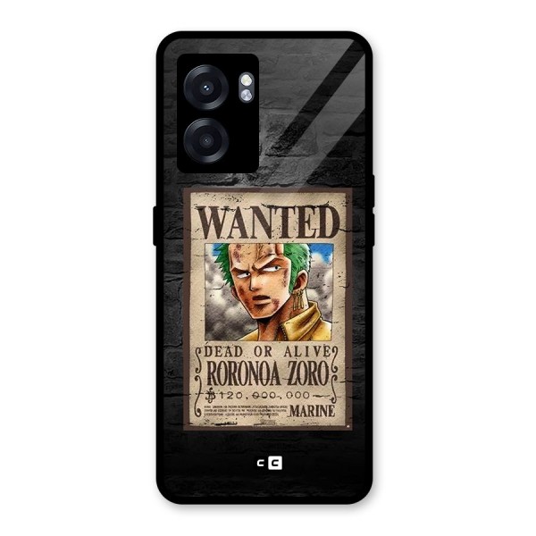 Zoro Wanted Glass Back Case for Oppo K10 (5G)