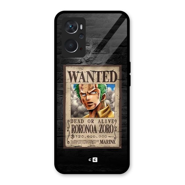 Zoro Wanted Glass Back Case for Oppo K10 4G