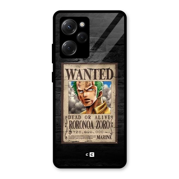 Zoro Wanted Glass Back Case for Poco X5 Pro