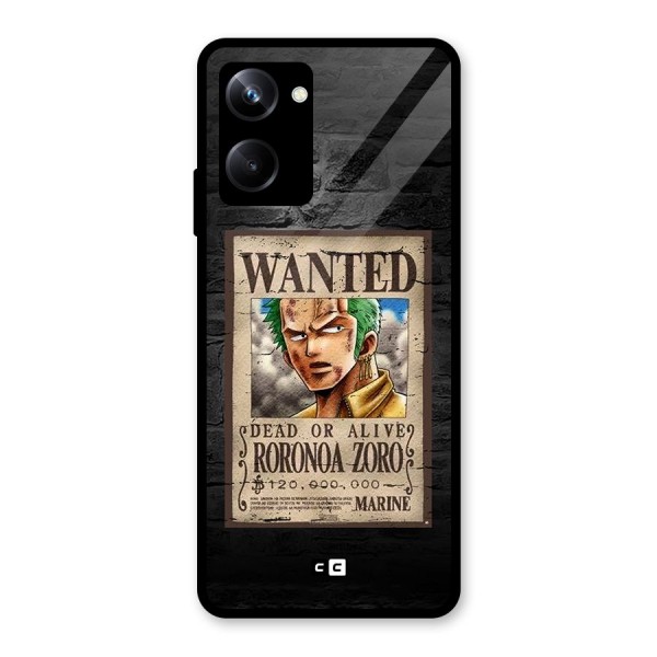 Zoro Wanted Glass Back Case for Realme 10 Pro