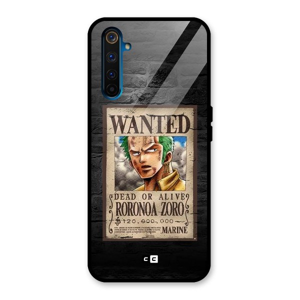 Zoro Wanted Glass Back Case for Realme 6 Pro