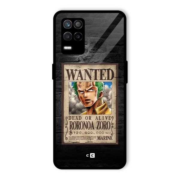 Zoro Wanted Glass Back Case for Realme 8s 5G