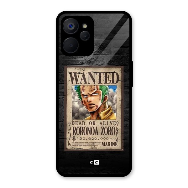 Zoro Wanted Glass Back Case for Realme 9i 5G