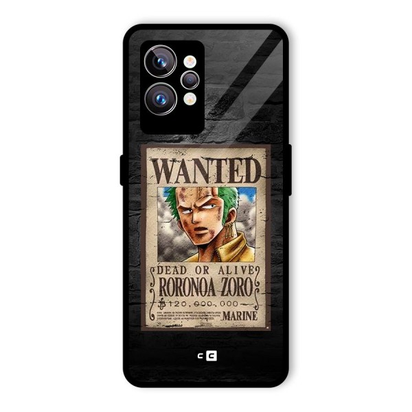 Zoro Wanted Glass Back Case for Realme GT2 Pro