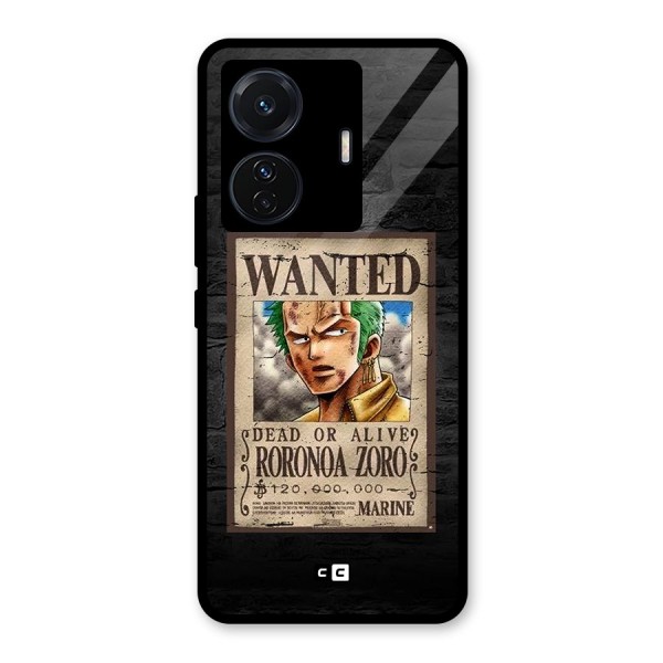 Zoro Wanted Glass Back Case for Vivo T1 Pro