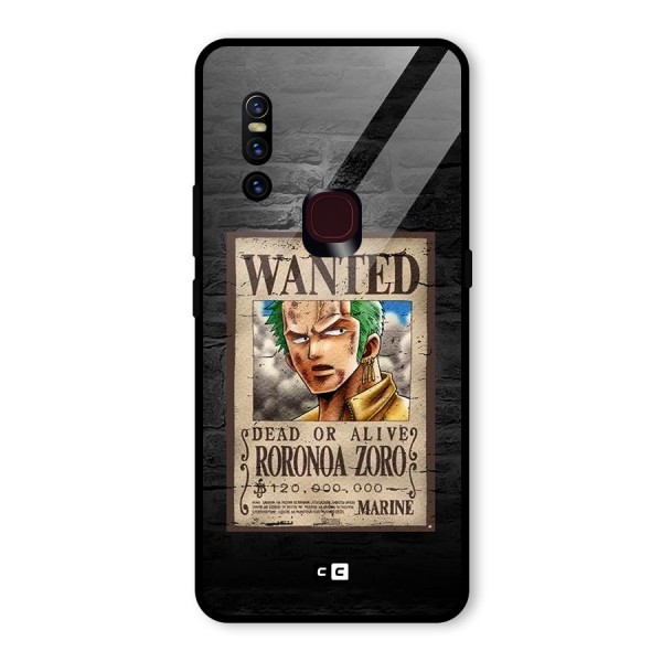 Zoro Wanted Glass Back Case for Vivo V15