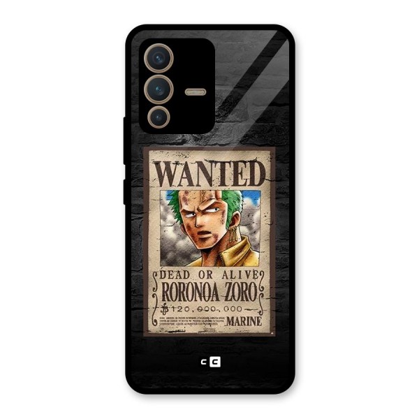 Zoro Wanted Glass Back Case for Vivo V23 5G