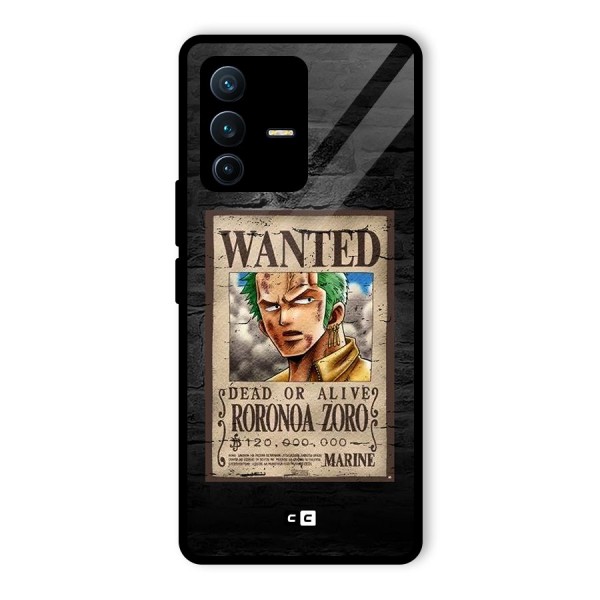 Zoro Wanted Glass Back Case for Vivo V23 Pro