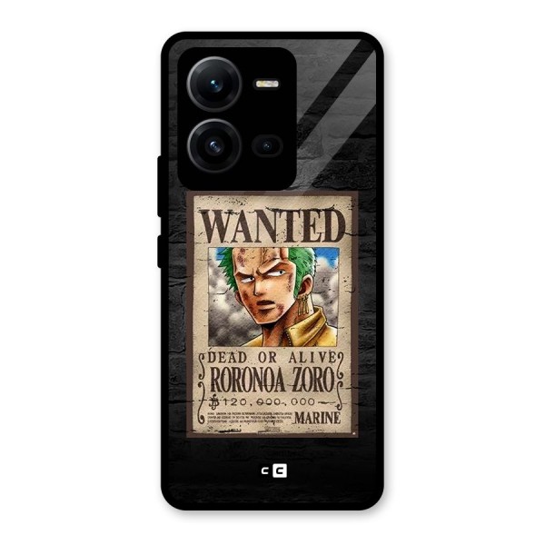 Zoro Wanted Glass Back Case for Vivo V25