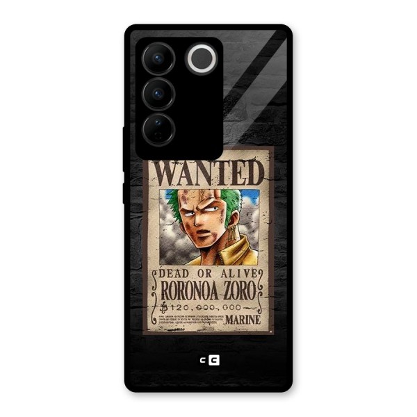 Zoro Wanted Glass Back Case for Vivo V27