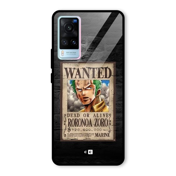 Zoro Wanted Glass Back Case for Vivo X60