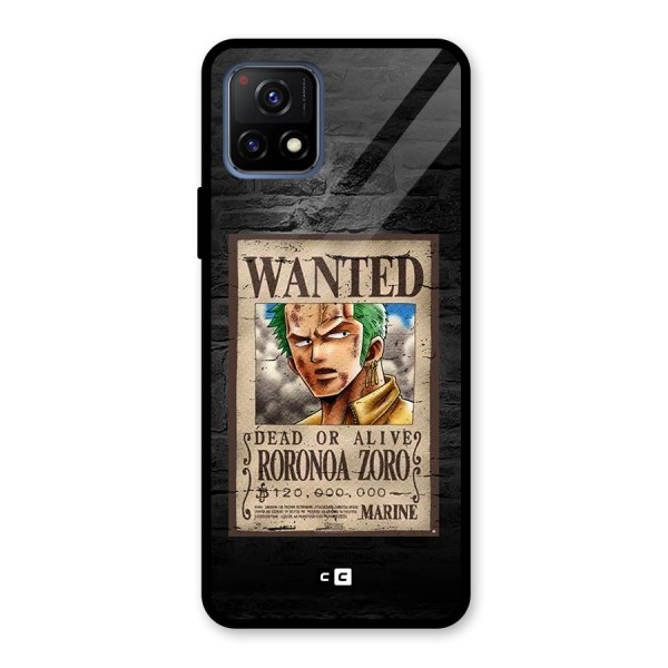 Zoro Wanted Glass Back Case for Vivo Y72 5G