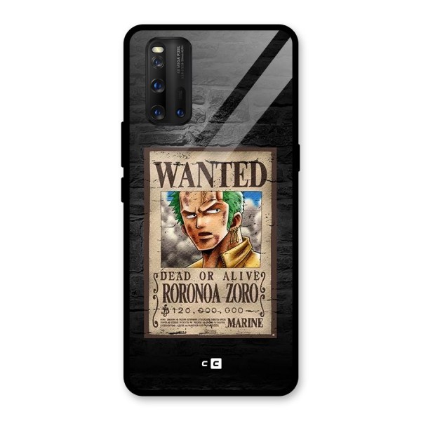 Zoro Wanted Glass Back Case for Vivo iQOO 3
