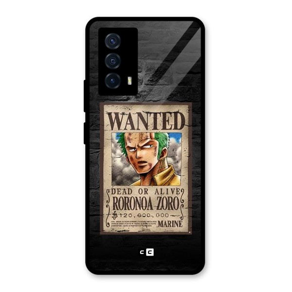 Zoro Wanted Glass Back Case for Vivo iQOO Z5