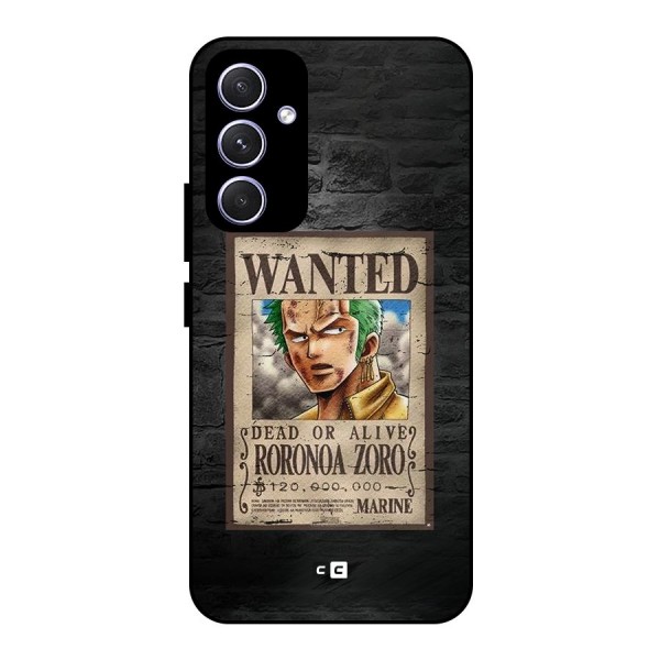 Zoro Wanted Metal Back Case for Galaxy A54