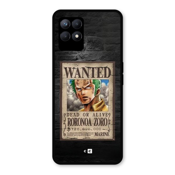 Zoro Wanted Metal Back Case for Realme 8i