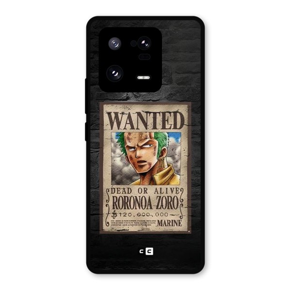 Zoro Wanted Metal Back Case for Xiaomi 13 Pro