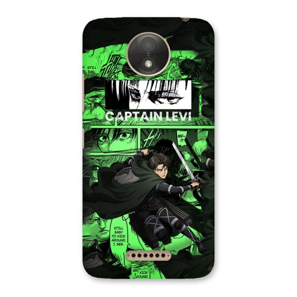 captain Levi Stance Back Case for Moto C Plus