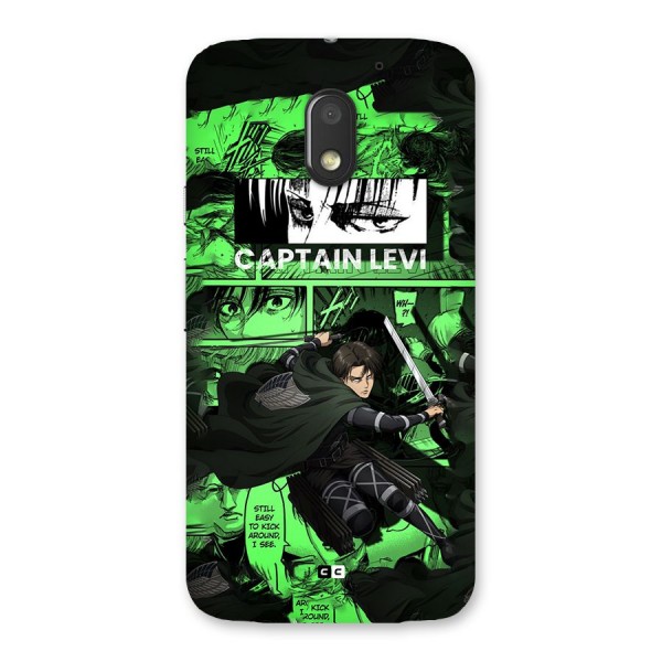 captain Levi Stance Back Case for Moto E3 Power