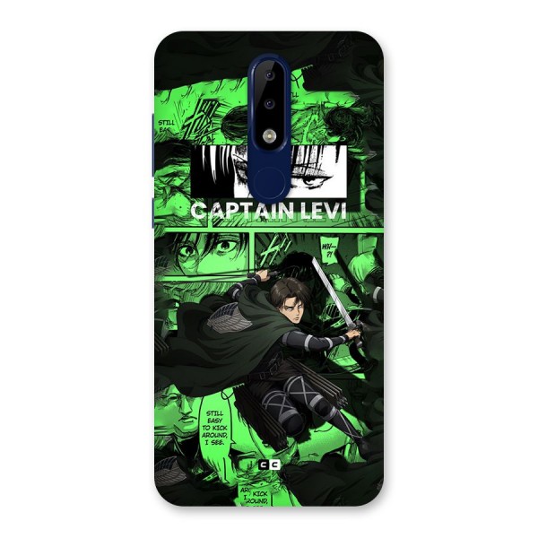 captain Levi Stance Back Case for Nokia 5.1 Plus